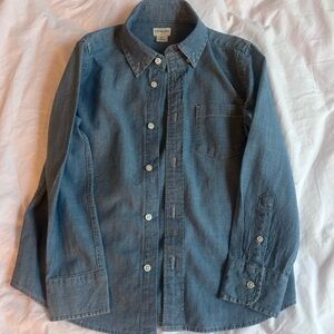 Crewcuts Lightweight Chambray Button-Down Shirt in Blue